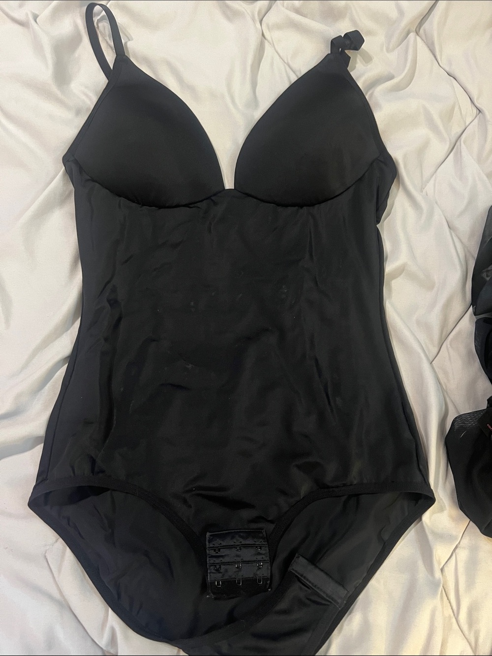 Black One-Piece with Built-In Support